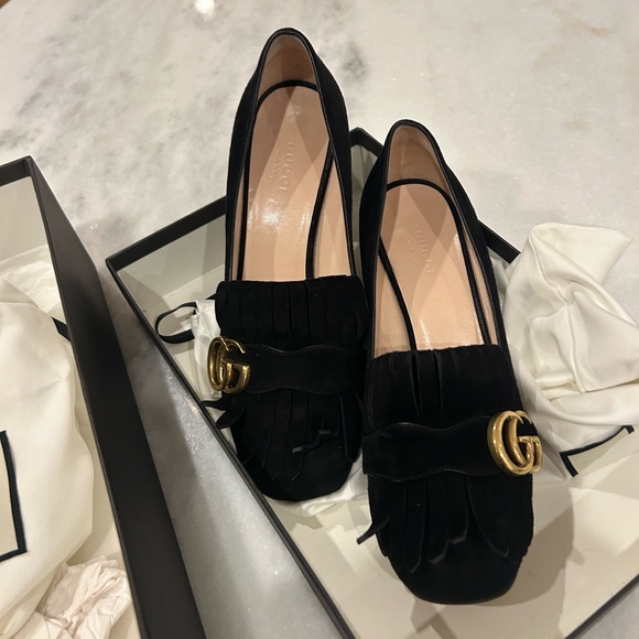 Suede Gucci Loafers - Picture 1 of 8